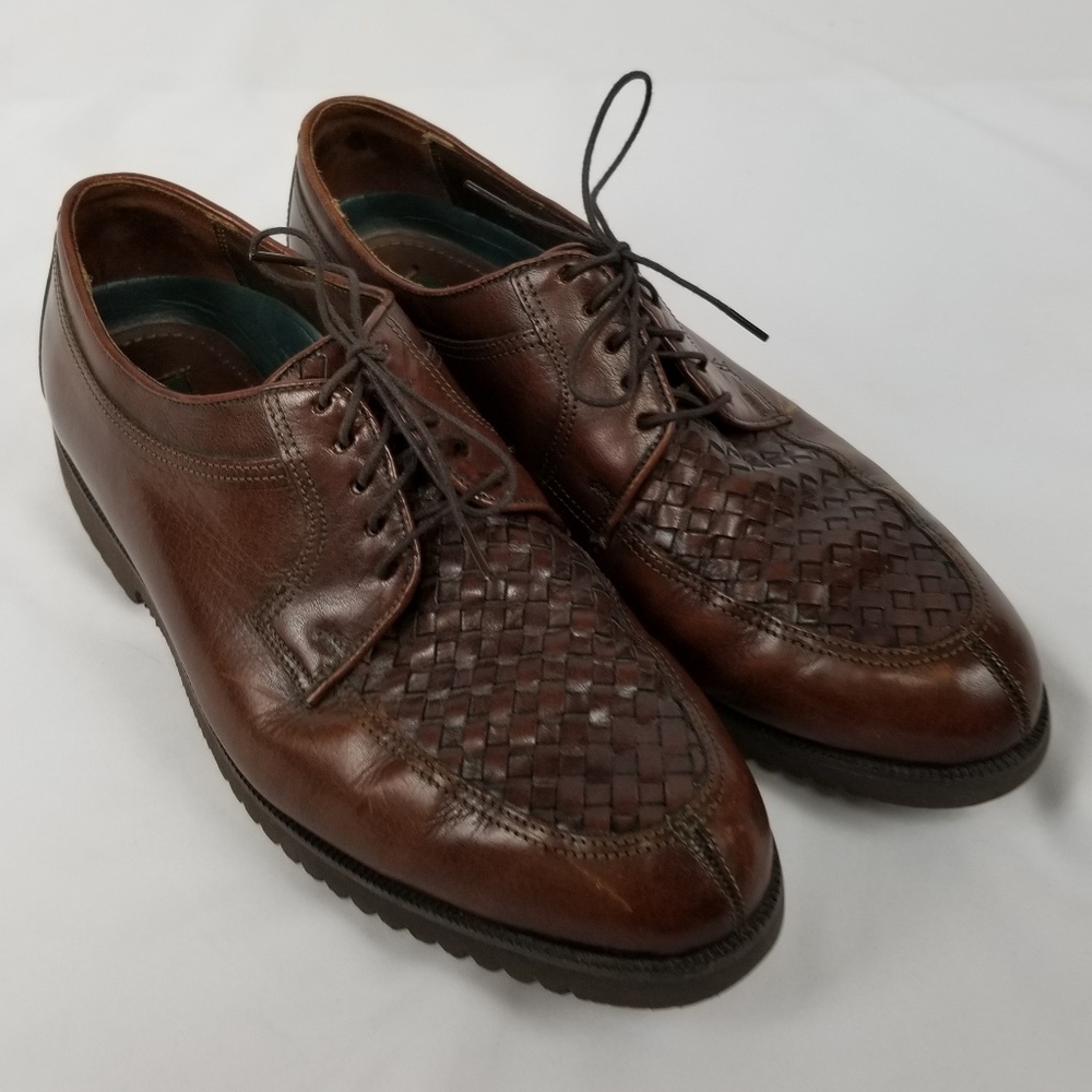 Florsheim Vibram Gumlite Oxford Shoes Woven Brown